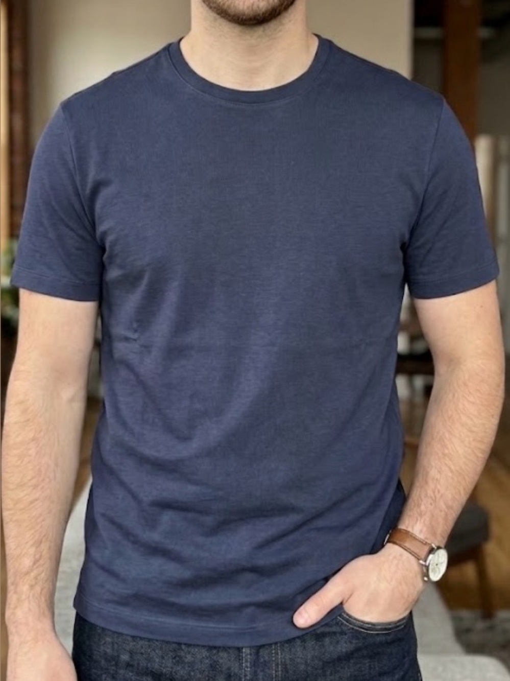 Banana Republic NWT Navy Blue Crew Neck T-Shirt M